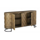 Wooden Sideboard with Spotted Design Metal Base